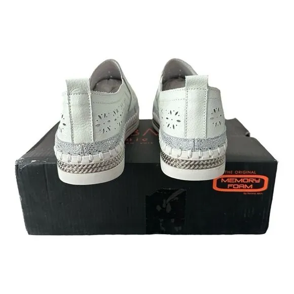Bernie Mev. NYC TW99 White Memory Foam Slip On Shoes Style Size EU 41 US 11