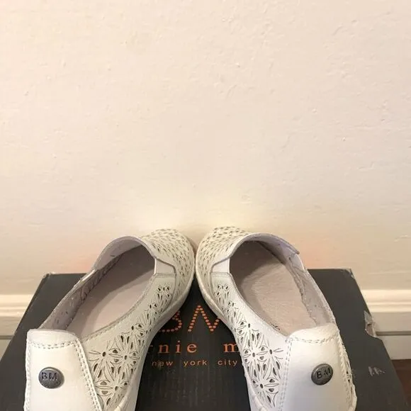Bernie mev  soft leather upper/ lining cushioned footbed slip on sneaker Sz 36