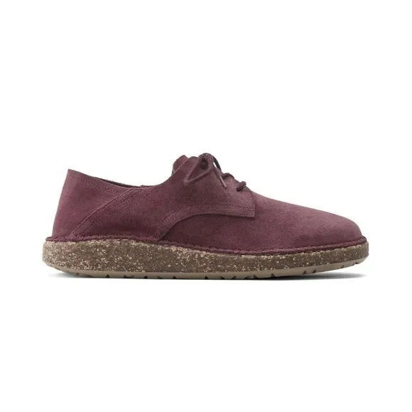 BIRKENSTOCK Gary Suede Leather Lace Up Kids Shoes in Maroon Size 33 /USA 2 - 2.5