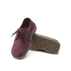 BIRKENSTOCK Gary Suede Leather Lace Up Kids Shoes in Maroon Size 33 /USA 2 - 2.5