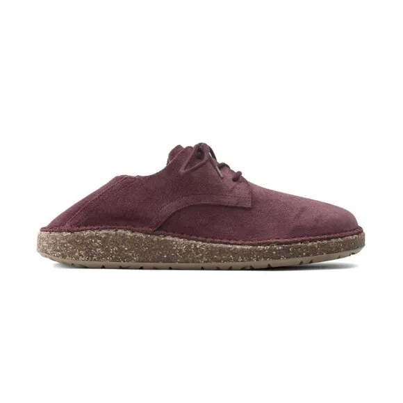 BIRKENSTOCK Gary Suede Leather Lace Up Kids Shoes in Maroon Size 33 /USA 2 - 2.5