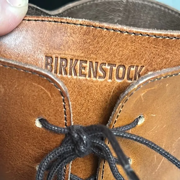Birkenstock Longford Camel Brown Leather Knee-High Boots size 38 size 7 7.5 USA
