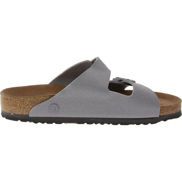 Birkenstock Mens Arizona Gray Cushioned Footbed Slide Sandals Shoes New