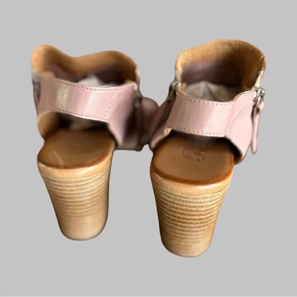 Biza Norah- Women's Pink Leather Slingback Shoes-