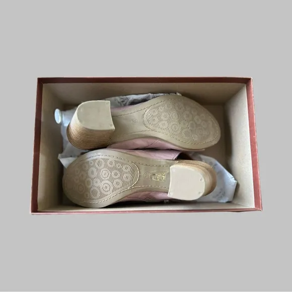 Biza Norah- Women's Pink Leather Slingback Shoes-