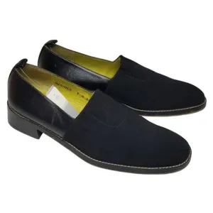 Black Closed Round Toe Block Heel Half Leather Work Shoe Size 9 Donald J Pliner