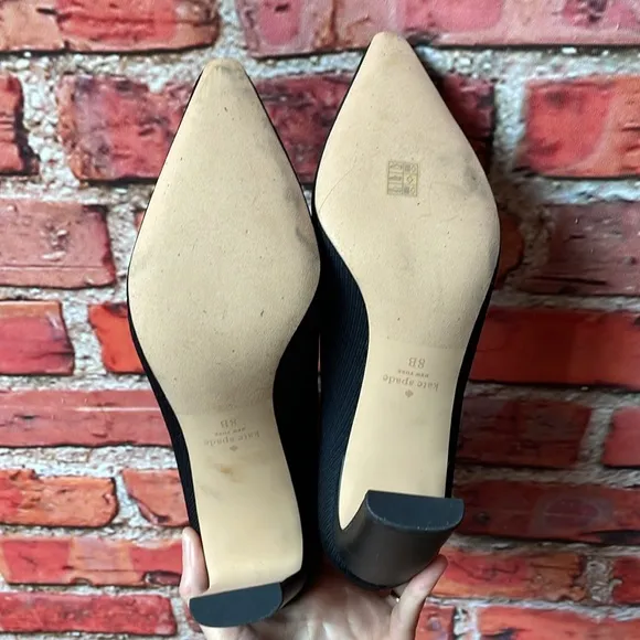 Black Kate Spade Valeria Knit Pointed Toe Heeled Booties