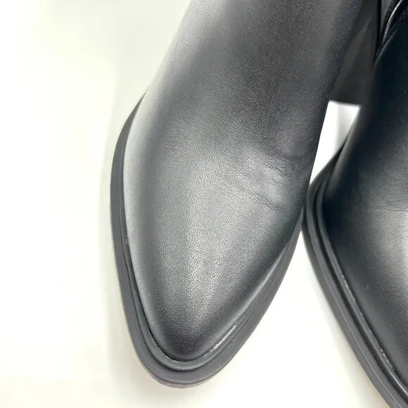 Blondo Womens Size 6 Raven Black Leather Waterproof Heeled Boots Shoes