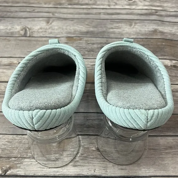 Bombas Nest Slippers Women US 11 EU 42 UK 9 Comfort Slide Shoes Misty Sky Ribbed
