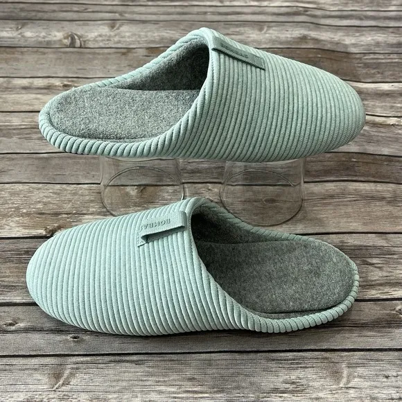Bombas Nest Slippers Women US 11 EU 42 UK 9 Comfort Slide Shoes Misty Sky Ribbed