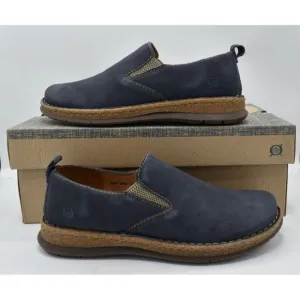 Born Mens Size 10 Bryson Dark Blue Distressed Leather Slip On Casual Shoes