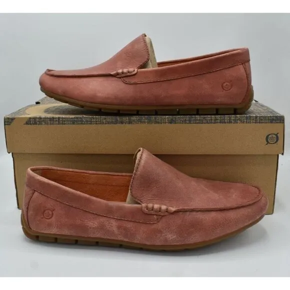 Born Mens Size 10 Allan Leather Slip On Loafers Shoes