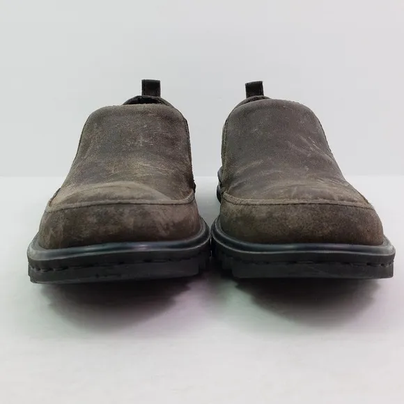 Born Nigel Mens Size 8 Dark Brown Leather Slip On Loafer Shoes H21042