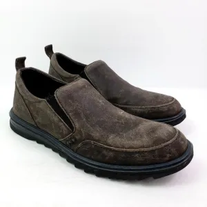 Born Nigel Mens Size 8 Dark Brown Leather Slip On Loafer Shoes H21042