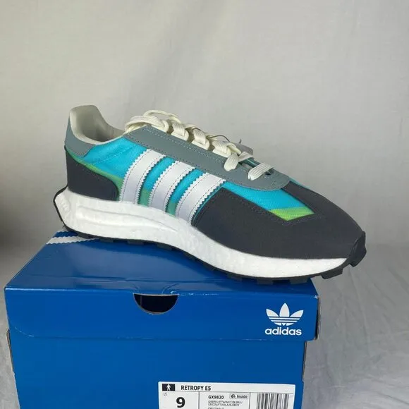 BRAND NEW adidas Retropy E5 Mens Running Shoes Grey blue Five GX9820 Brand