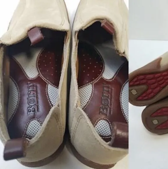 BØRN Unisex Tan suede leather loafer walking slip-on shoes - size 8 New in Box