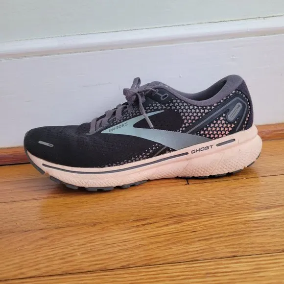 Brooks 8 Black Athletic Running Tennis Shoes DNA GHOST 14 Track Cross Country