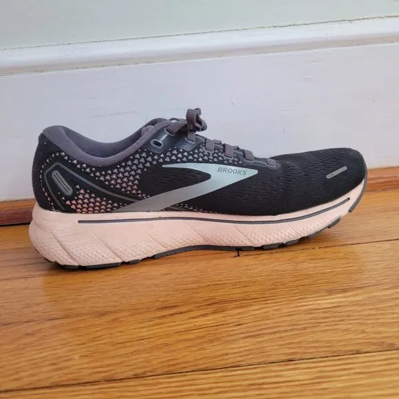 Brooks 8 Black Athletic Running Tennis Shoes DNA GHOST 14 Track Cross Country