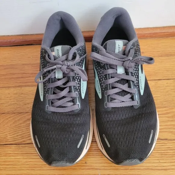 Brooks 8 Black Athletic Running Tennis Shoes DNA GHOST 14 Track Cross Country