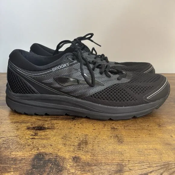 Brooks Addiction 13 Mens 12.5 Running Shoes Black Athletic Sneakers