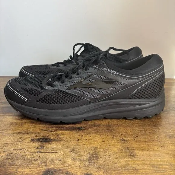 Brooks Addiction 13 Mens 12.5 Running Shoes Black Athletic Sneakers