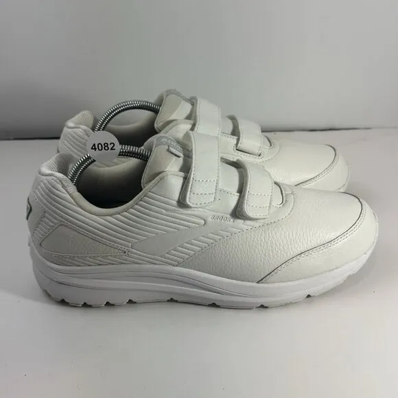 Brooks Addiction Walker 2 Mens Size 10 Medium (D) White Hook &amp; Loop Walking Shoe