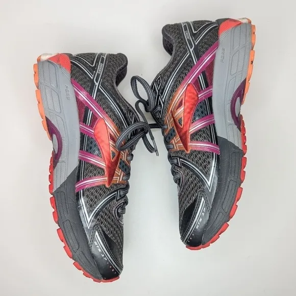 Brooks Adrenaline GTS 17 running shoe black pink gray women's size 7.5