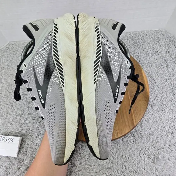 Brooks Adrenaline GTS 22 Alloy Grey Black Athletic Gym Running Shoes Mens 10 D