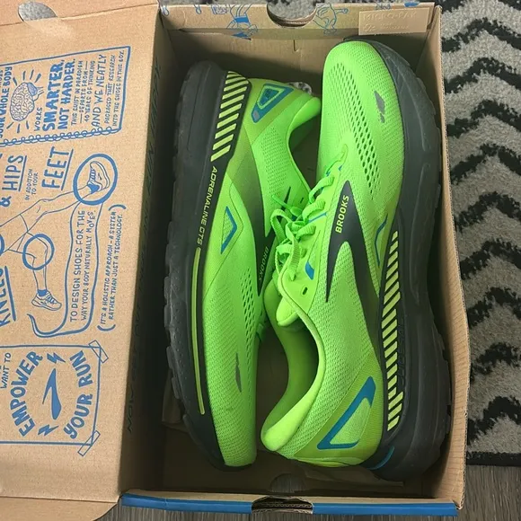Brooks Adrenaline GTS Neon Green Running Shoes