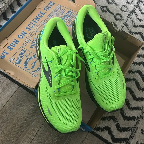 Brooks Adrenaline GTS Neon Green Running Shoes