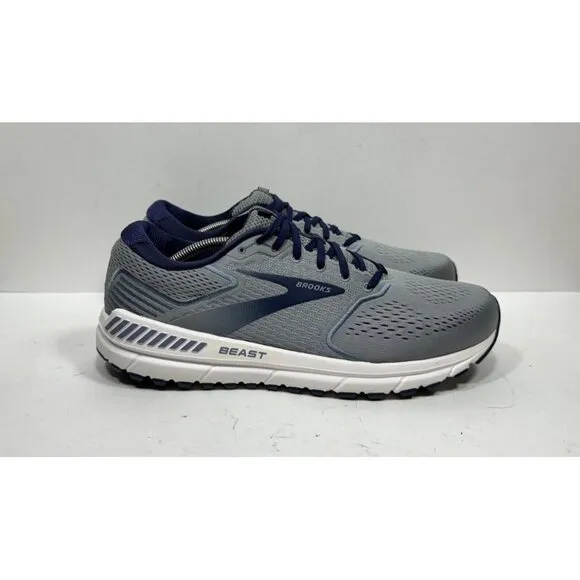 Brooks Beast 20 Gray Blue Men's Size 14 D Running Shoes 1103271D491 Sneakers