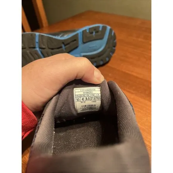 Brooks Ghost 14 Mens 9.5 EE Shoes Running Black Blue Walking Gym 1103692E056