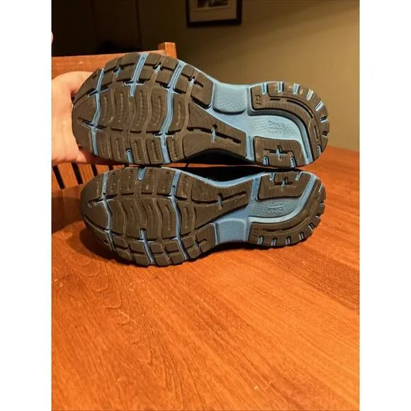 Brooks Ghost 14 Mens 9.5 EE Shoes Running Black Blue Walking Gym 1103692E056