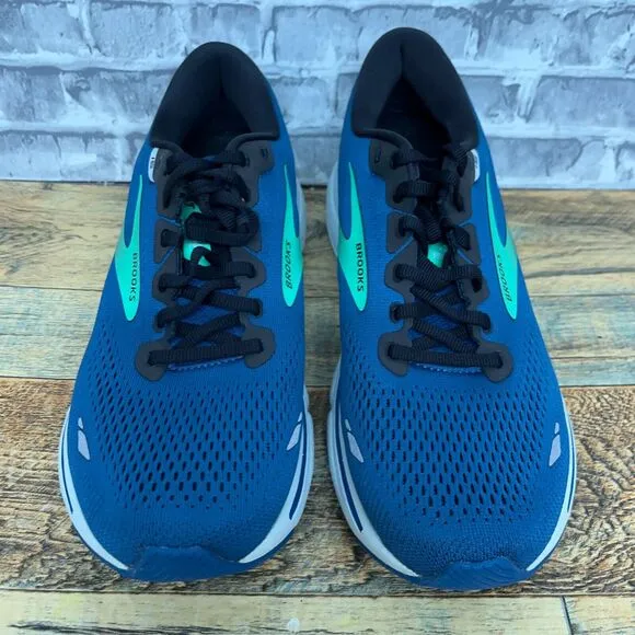 Brooks Ghost 15 Blue‎ Oil Green Running Shoes 1103931D462 Mens Size 9 New