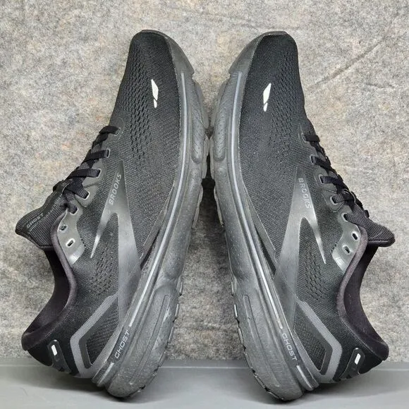 Brooks Ghost 15 Men's Running Shoes 11.5‎ D Black Lace Up Comfy Sneakers