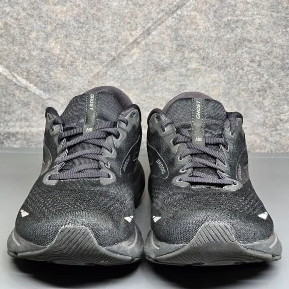 Brooks Ghost 15 Men's Running Shoes 11.5‎ D Black Lace Up Comfy Sneakers