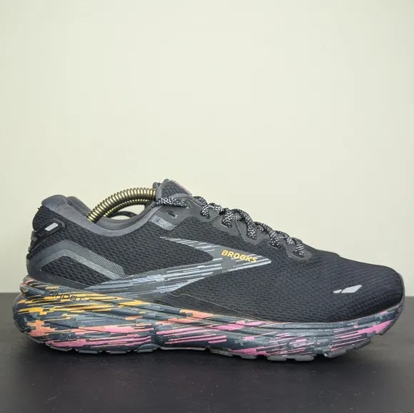 Brooks Ghost 15 Running Shoes Black Pink Orange Women’s 10 Special Edition