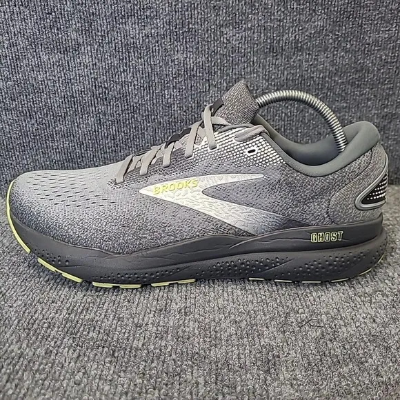 Brooks Ghost 16 Mens 12.5 Shoes Gray 1104181D040 Running Sneaker Gym Walking