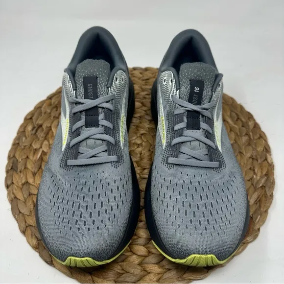 BROOKS Ghost 16 Running Shoes Primer Grey Lime Size 11 Men's