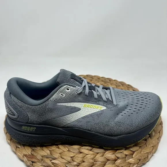 BROOKS Ghost 16 Running Shoes Primer Grey Lime Size 11 Men's