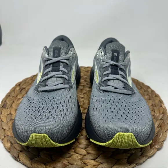BROOKS Ghost 16 Running Shoes Primer Grey Lime Size 11 Men's