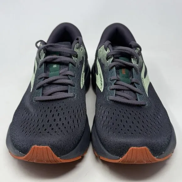 Brooks Ghost 16 Sneakers Mens 10 Blackened Pearl June Bug Green Running Shoes