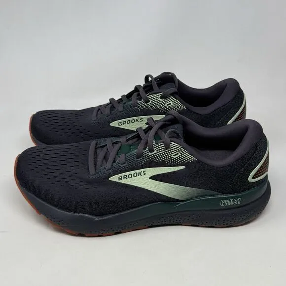Brooks Ghost 16 Sneakers Mens 10 Blackened Pearl June Bug Green Running Shoes