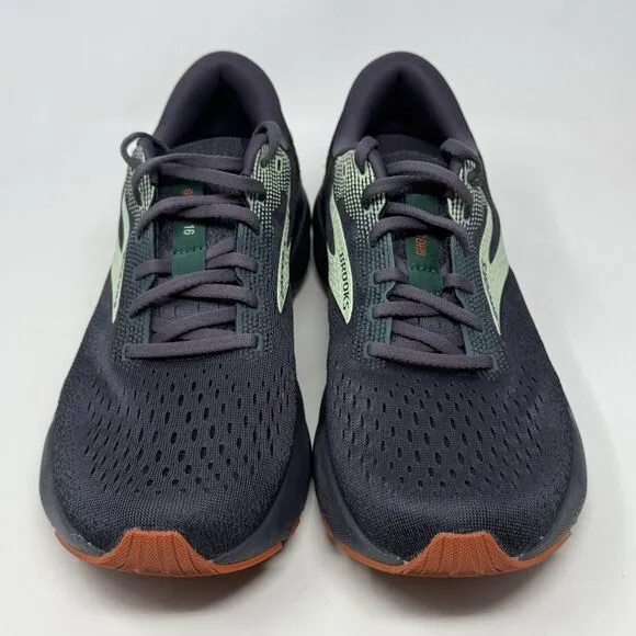 Brooks Ghost 16 Sneakers Mens 10 Blackened Pearl June Bug Green Running Shoes