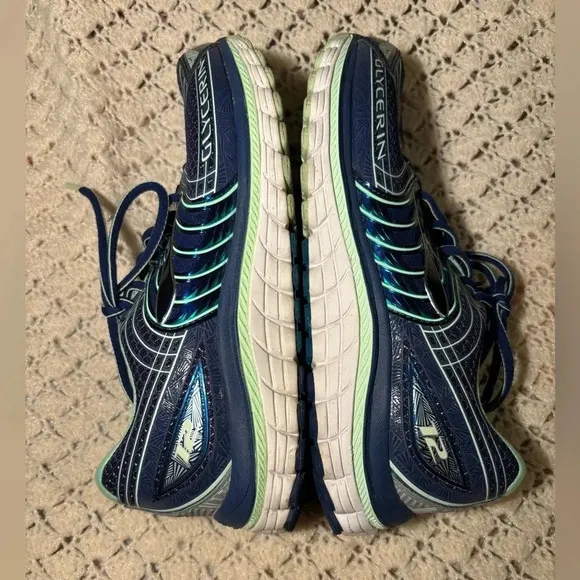 Brooks Glycerin 12 Navy Athletic Running Shoes 1201601B453 Women's US 8.5 B