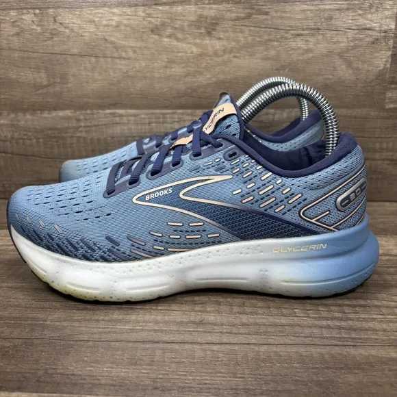 Brooks Glycerin 20 Blue Womens US Size 7.5 EUR 38.5 1203691B478 Running Shoes