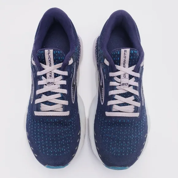 Brooks Glycerin GTS 20 Womens Running Shoes Blue Support Cushioned Size 7.5
