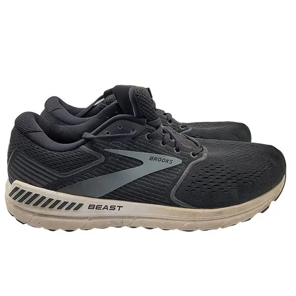 Brooks Mens Beast 20 1103271D051 Black Lace Up Running Shoes Size US 14