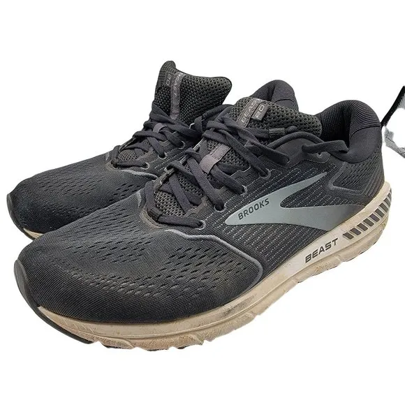 Brooks Mens Beast 20 1103271D051 Black Lace Up Running Shoes Size US 14