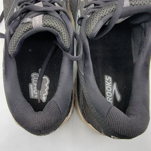 Brooks Mens Beast 20 1103271D051 Black Lace Up Running Shoes Size US 14
